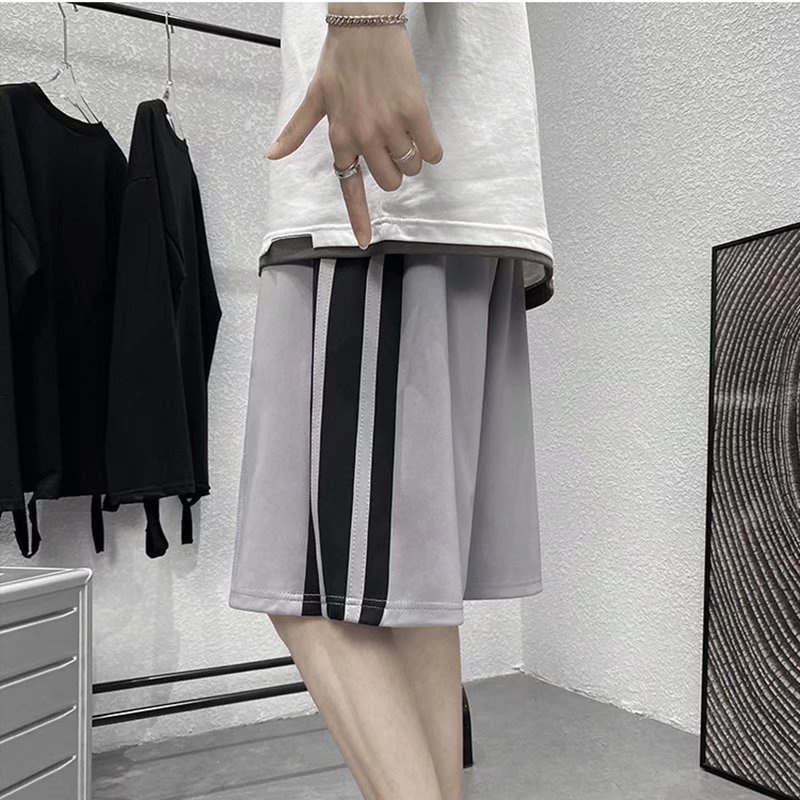 Quần Short Thể Thao Ống Rộng Kẻ Sọc Thời Trang Mùa Hè Hàn Quốc Cho Nam Size M-3XL