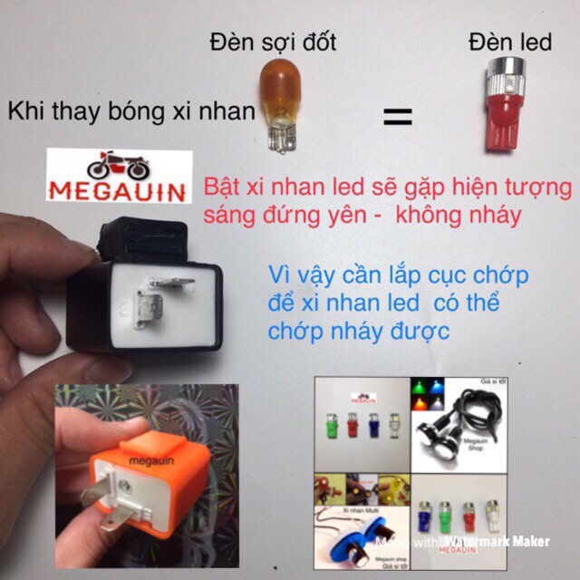 [Mã LIFEAUMAY giảm 10% tối đa 30k đơn 150k] ĐÈN LED XI NHAN DEMI 5 TIM XE MÁY (Giá 1 đôi) cực bền lắp mọi dòng xe