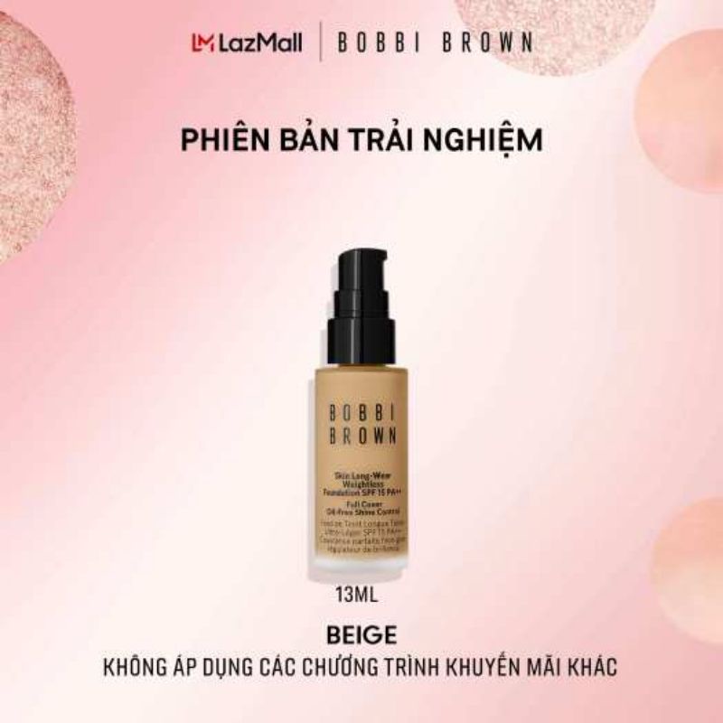 [ Minisize 13ml/ Fullsize 30ml ] Kem Nền B0BBI BROWN Skin Longwear Weightless Foundation SPF 15