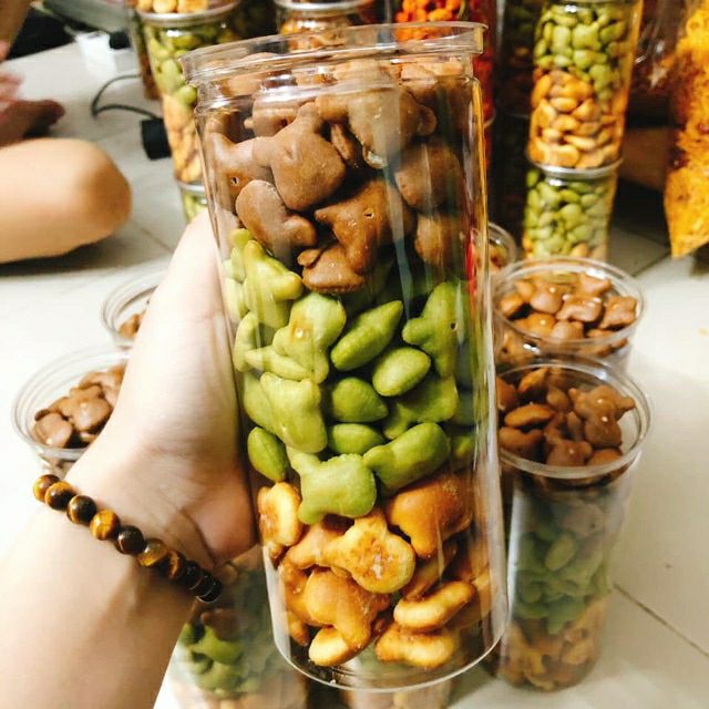 Bánh gấu mix vị : sữa, socola, chùm ngây 500gr