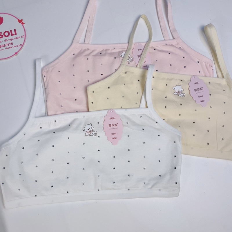 Áo Bra Học Sinh 2 Dây-Áo Lót Học Sinh Chấm Bi Kute MềmThoáng Al61