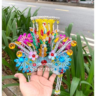 Bộ áo mão bà Chúa Xứ 4 tất (vàng)