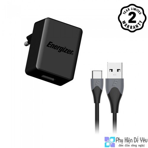 Bộ sạc Energizer AC1Q3EUUC23 - QC 3.0, Kèm cáp USB-C