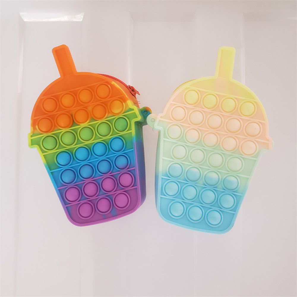 Túi đựng điện thoại/ tiền xu bằng silicon chống căng thẳng họa tiết hoạt hình dễ thương dành cho bé