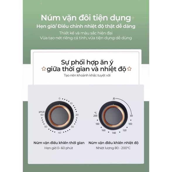 Nồi chiên không dầu 3.5L 1400W Bear QZG-B14D1 - Chính hãng - BH 18 tháng