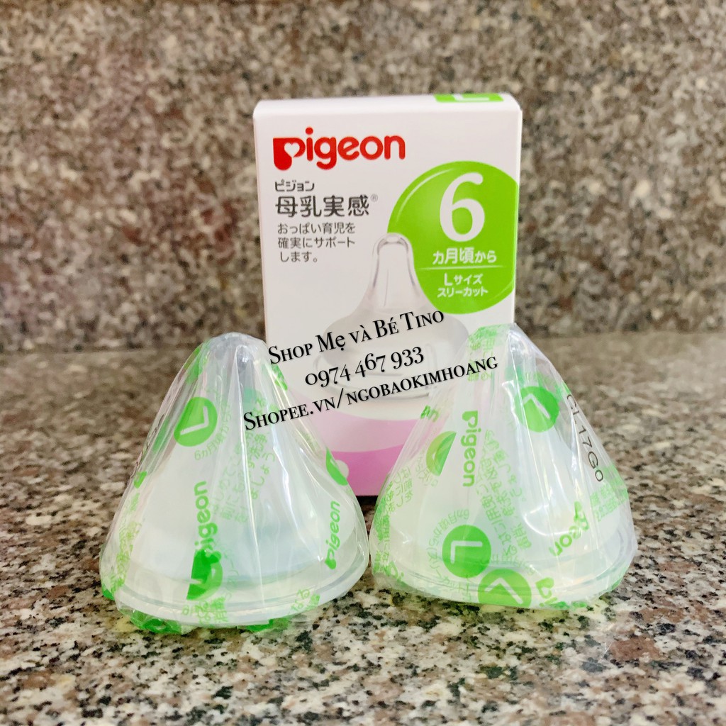 Núm ty siêu mềm Pigeon nội địa Nhật cổ rộng đủ size SS, S, M, L, LL, 3L