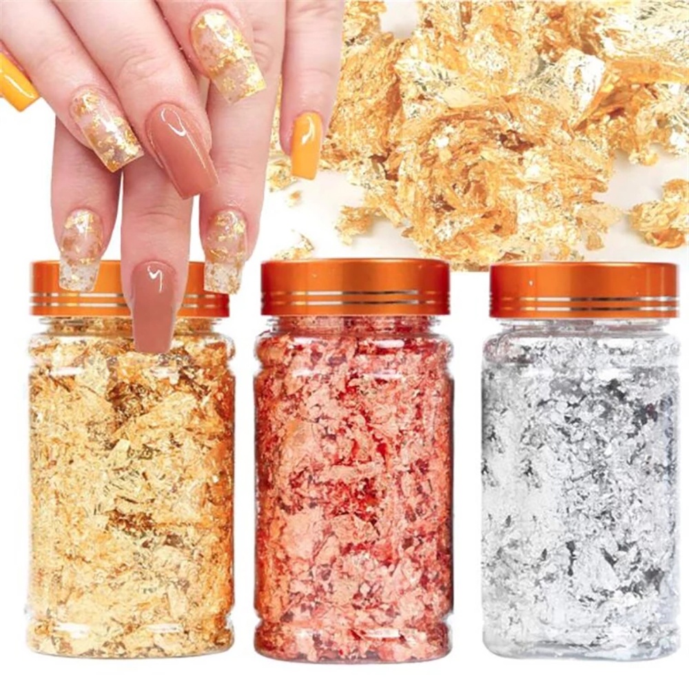 200ml Lá Vàng Hồng Dùng Làm Trang Sức Resin / Trang Sức / Slime / Trang Sức Thủ Công (Vàng / Bạc / Vàng Hồng)