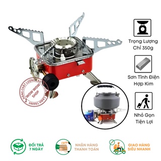 Bếp Ga Du Lịch Mini Siêu Nhỏ Gọn An Toàn Bếp Gas Xếp Gọn Có Túi