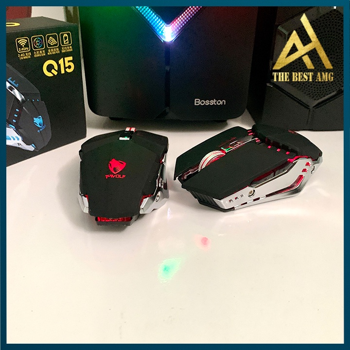 Chuột Không Dây Gaming Leg Rgb T-wolf Q15 Trắng Chuột Máy Tính Chơi Game Wireless Mouse Laptop Pc
