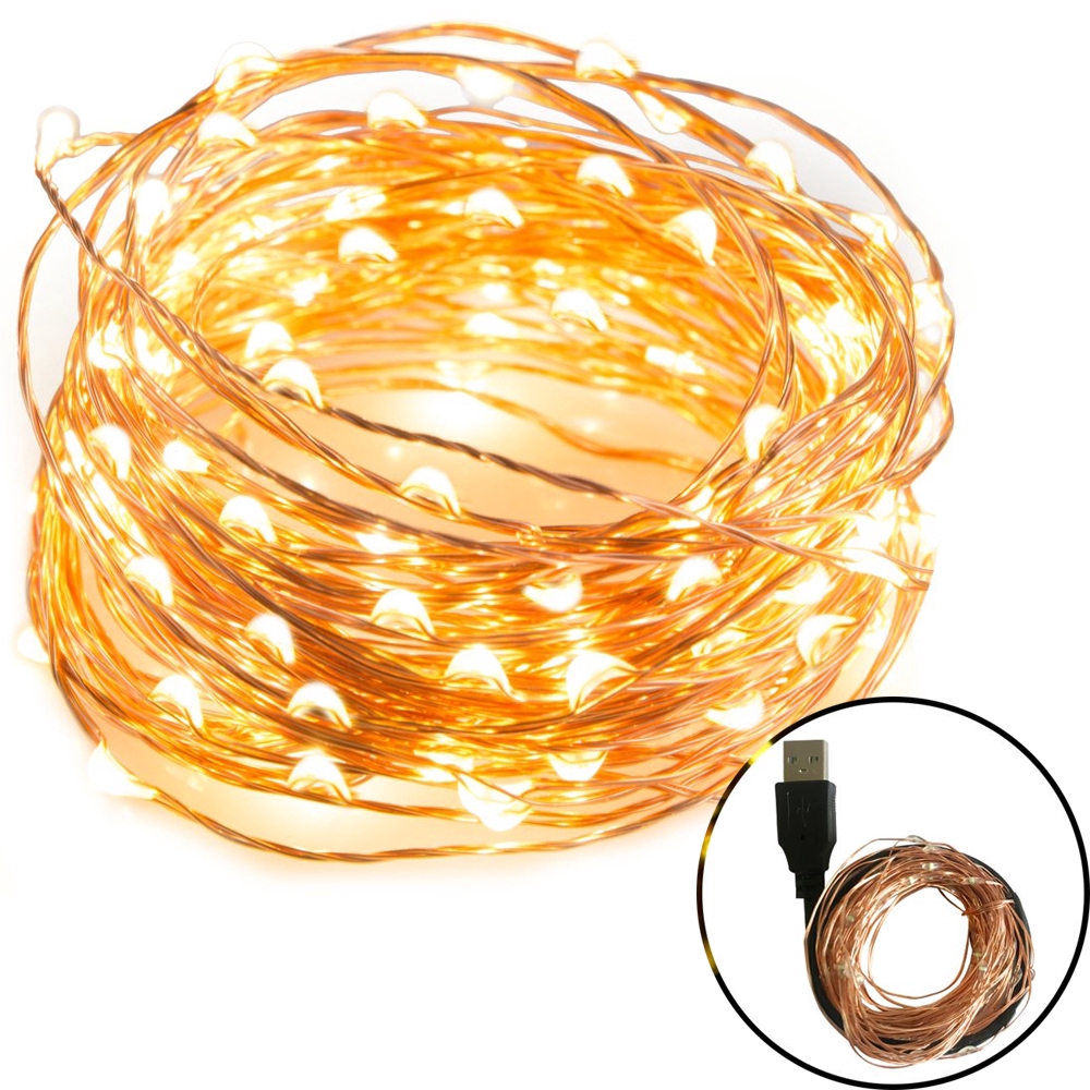 Dây đèn LED trang trí cổ tích 2M 3M 5M 10M chống thấm nước năng lượng USB dành cho cả trong nhà và ngoài trời