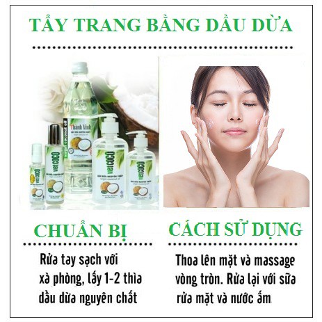 Dầu dừa Vietcoco ép lạnh nguyên chất hữu cơ nấu ăn, dưỡng tóc, dưỡng mày, dưỡng môi vòi nhấn, vòi xịt OGANICO