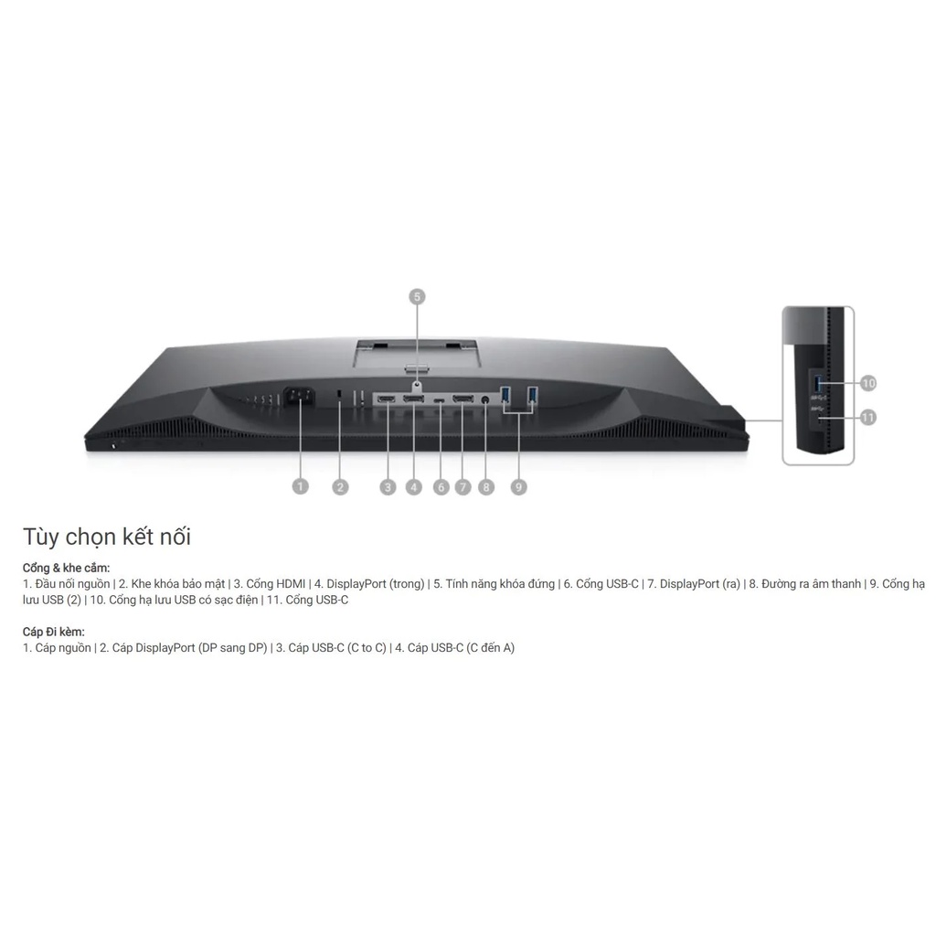 Màn hình đồ họa Dell UltraSharp U2520D 25 Inch  (2K QHD/IPS/60Hz/5ms/USB-C) - Hàng Chính Hãng