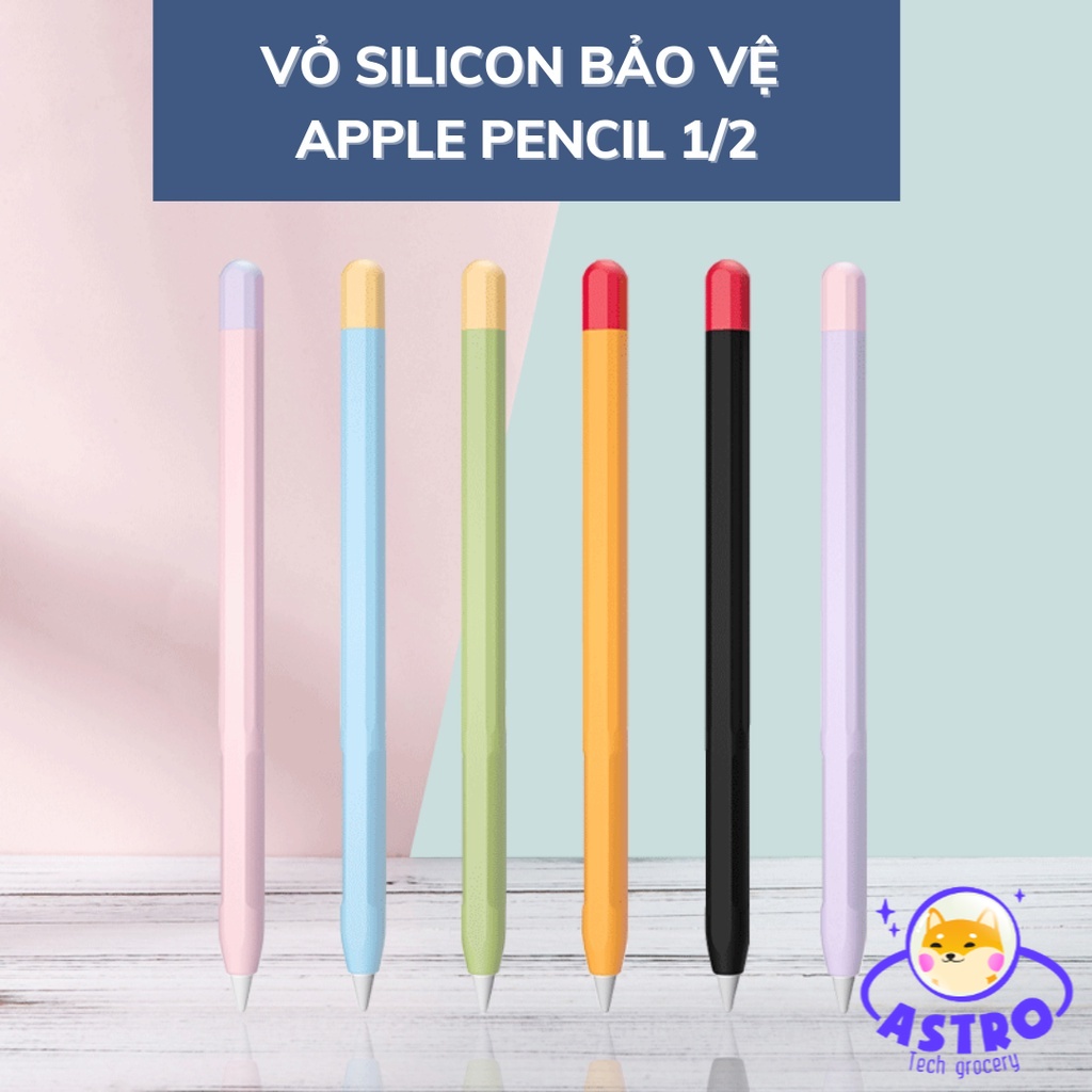 [Mỏng 0.3mm] Ốp AstroMazing dành cho Apple Pencil 1 và 2 hình trái cây bằng silicone tặng bọc bảo vệ ngòi, đầu bút