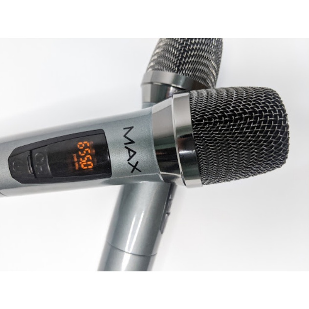 Bộ 2 micro không dây chống hú cao cấp MAX 39, micro thu âm karaoke chuyên nghiệp khoảng cách 30 mét