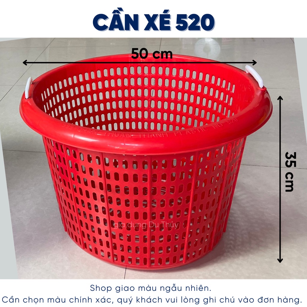 Sọt nhựa tròn, cần xé nhựa loại dày có quai sắt thích hợp đựng trái cây, đựng tôm cá, đựng quần áo của Du Thủy