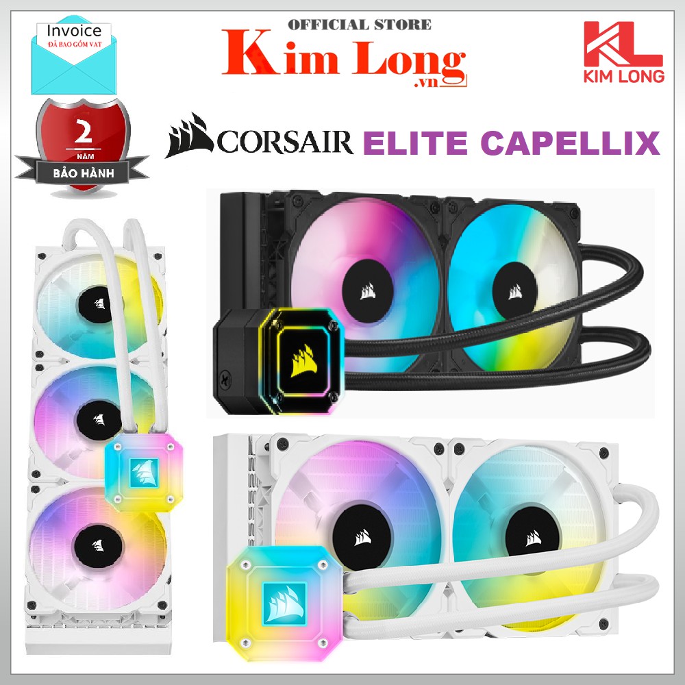 Tản nhiệt nước Corsair RGB PRO XT / Hydro Series RGB PLATINUM / ELITE CAPELLIX - Bảo hành 2 năm