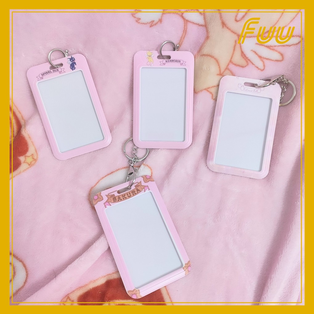 Móc chìa khóa kèm tấm đựng thẻ Sakura Thủ Lĩnh Thẻ Bài  mẫu 4