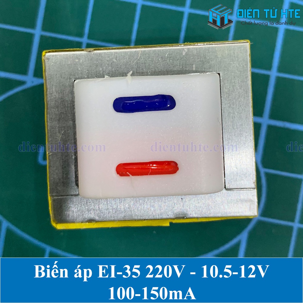 Biến áp nguồn 220V sang 10.5V 12V EI-35 100-150mA hàn mạch