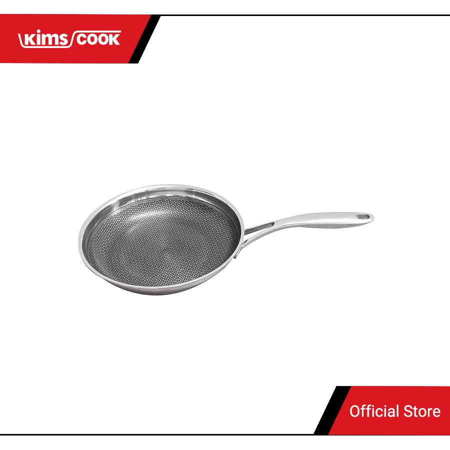 Chảo đáy từ chống dính Kims Cook cào không xước Blackcube 3 lớp đúc liền inox 304