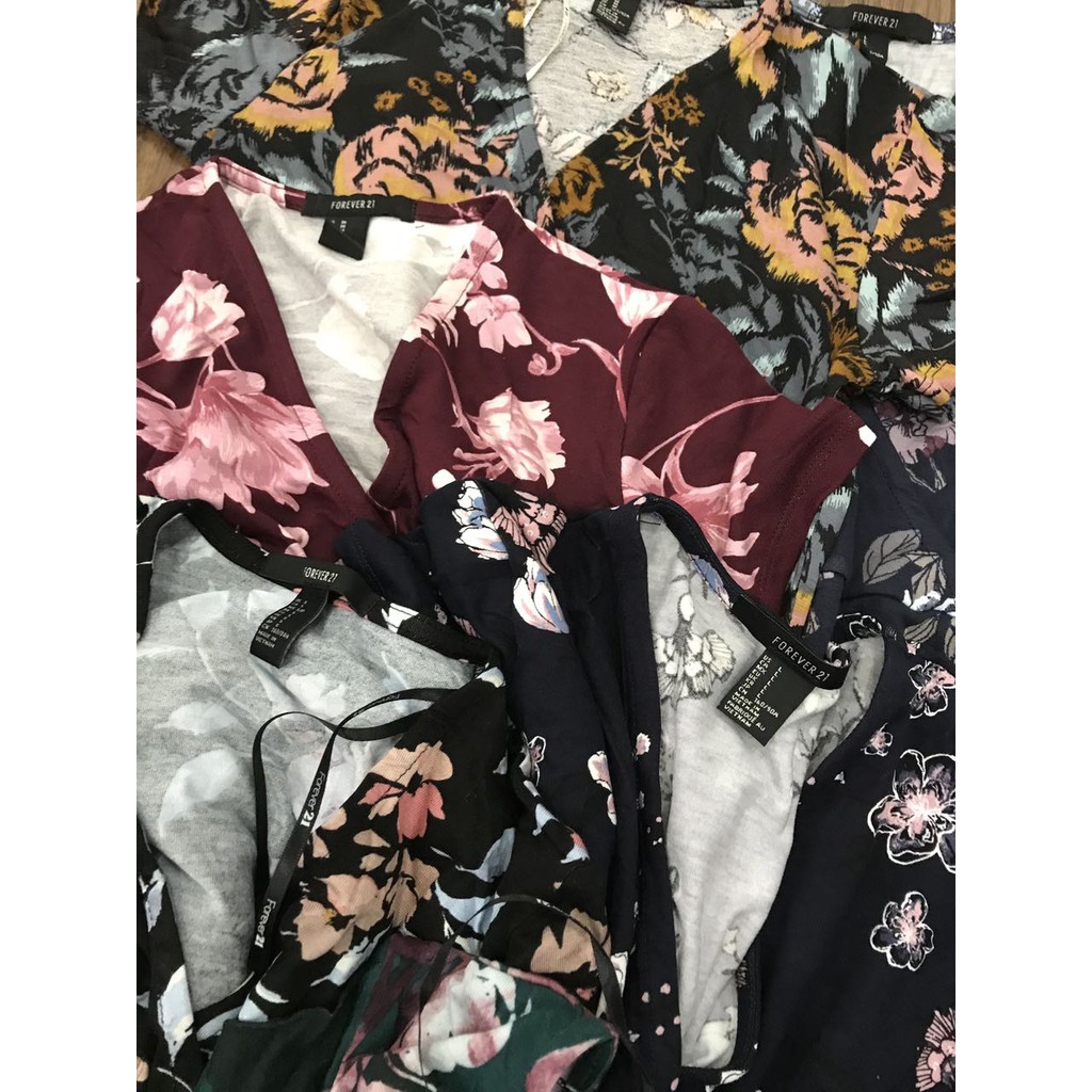 Đầm maxi hoa F21 FLORAL SURPLICE HIGH-LOW DRESS | BigBuy360 - bigbuy360.vn