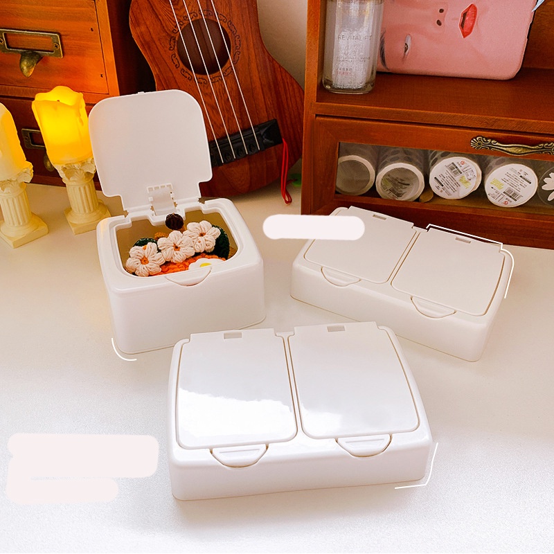 Hộp Nhựa Mini Đựng Vật Dụng Nhỏ Đa Năng  Storage Box Trắng