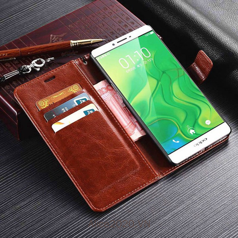 Bao da điện thoại màu trơn bảo vệ cho Samsung Galaxy Note 2 3 4 5 A9 C9