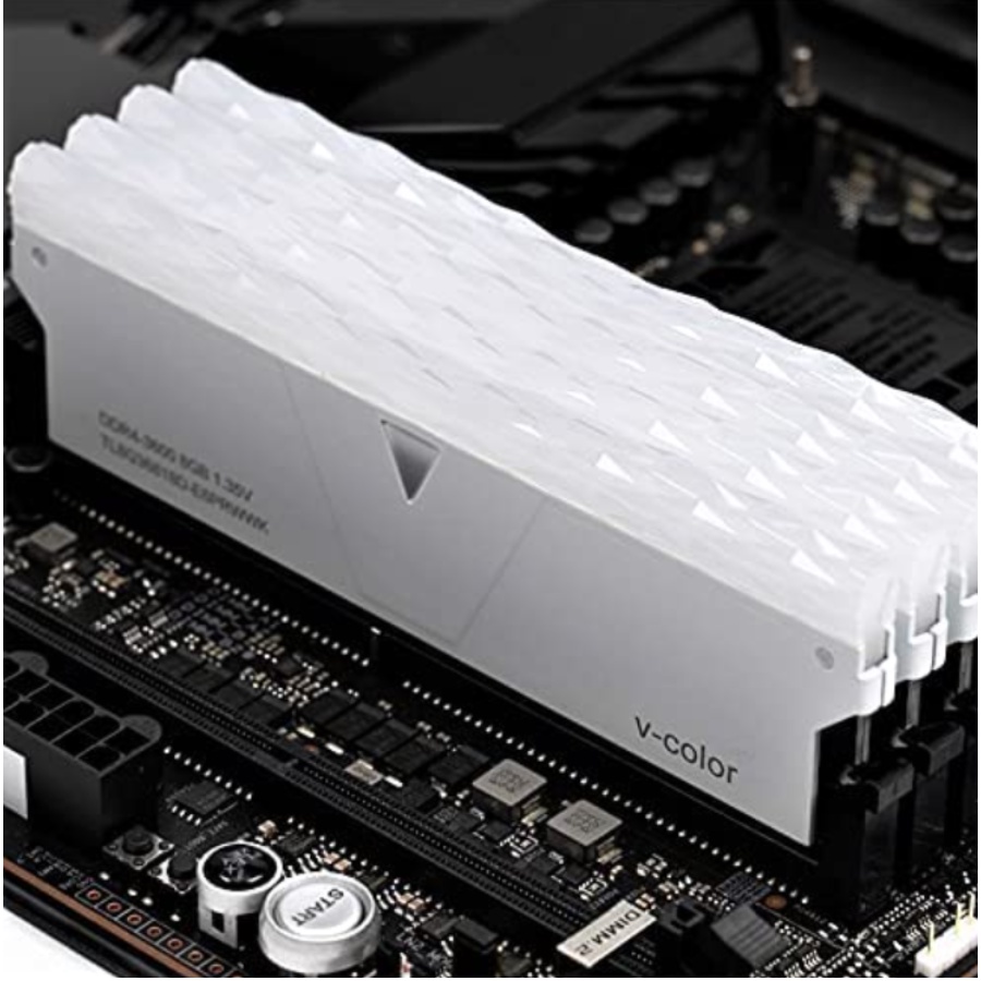 [Mã BMBAU300 giảm 10% đơn 499K] Ram V-Color DDR4 16GB(2x8G) 3200MHz Prism Pro RGB - Màu Trắng