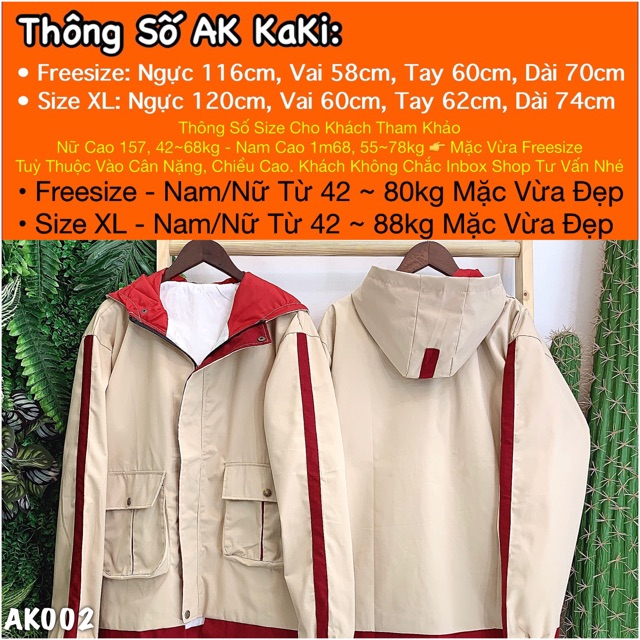 🌈𝐆𝐈𝐀́ 𝐗𝐔̛𝐎̛̉𝐍𝐆💢002 Áo Khoác KAKI - Hàng 2 Lớp Kem Phối Đỏ Siêu Hot. Unisex - Hottrend - Mẫu Mới | BigBuy360 - bigbuy360.vn
