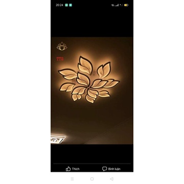 GIÁ RẺ NHẤT SHOPEE - ĐÈN ỐP TRẦN 12 CÁNH ĐUÔI HỒ LY CÓ BẢO HÀNH CHÍNH HÃNG