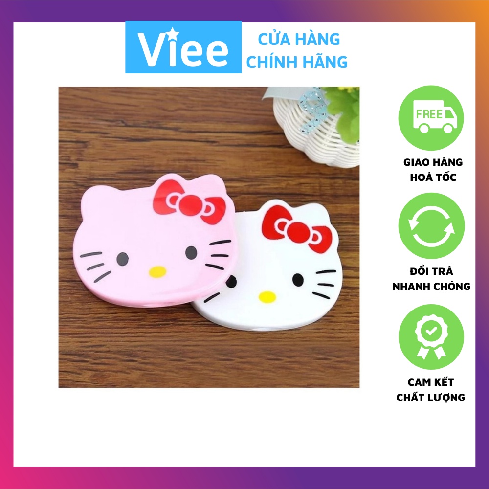 Gương bỏ túi mini kèm lược Hello Kitty (giao màu ngẫu nhiên)