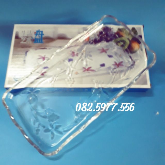 Khay thủy tinh cao cấp 36×18×3 cm