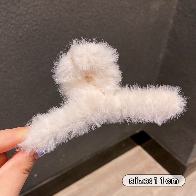 Kẹp tóc lông nhung kiểu Hàn Quốc dễ thương thời trang thu đông cho nữ