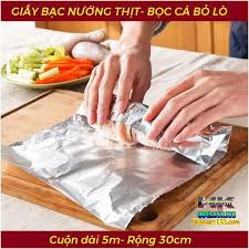 Giấy bạc bọc thức ăn, bọc đồ nướng và giữ nóng thức ăn