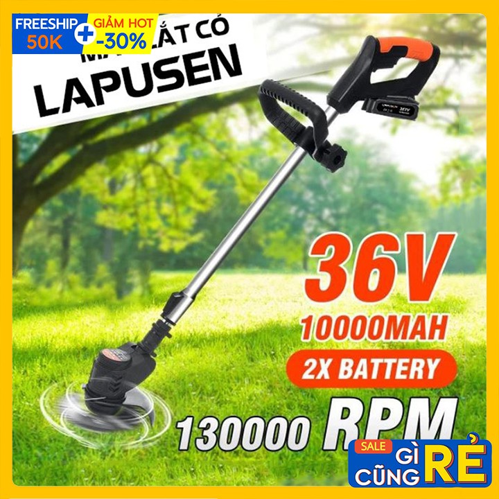 Máy cắt cỏ, tỉa cành cầm tay LAPUSEN ,2 pin khủng 15 cell - tặng 8 lưỡi cắt