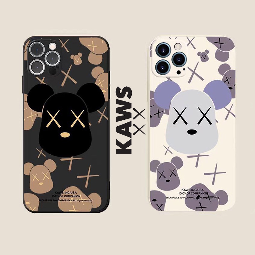 Ốp Lưng Kaws Trắng Đen Iphone Viền Vuông BVC Cho Điện Thoại Iphone 6/6s/7/8/plus/X/Xs/Xsmax/11/12/13/pro/promax.........