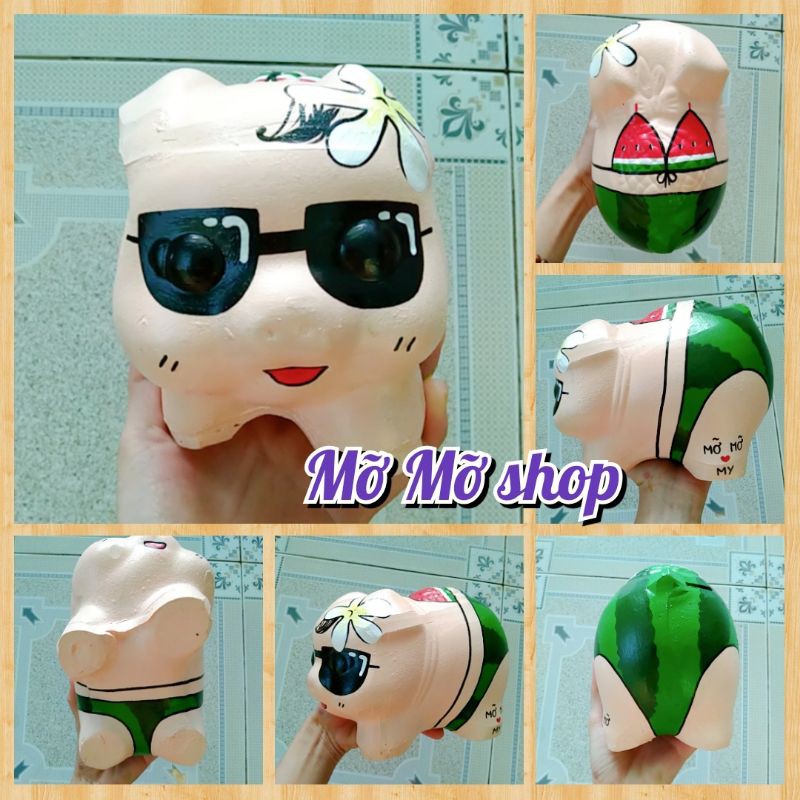 Bikini dưa hấu heo - heo đất handmade