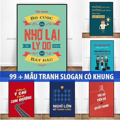 Tranh tạo động lực phát triển bản thân slogan chất liệu canvas trang trí văn phòng nhiều mẫu hot nhất