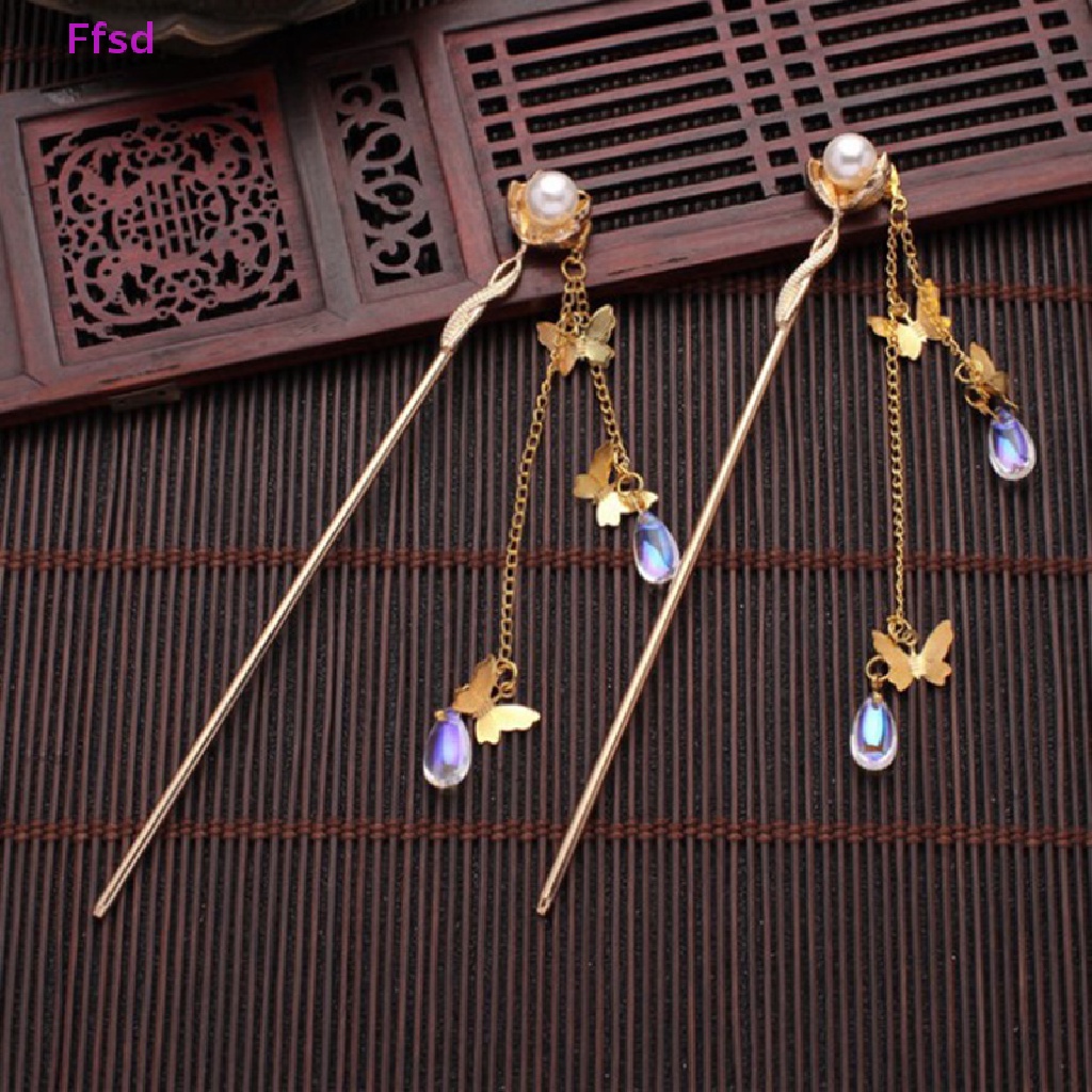 {Ffsd} Kẹp Tóc Tua Rua Đính Hoa Ngọc Trai Phong Cách Hoàng Gia vintage Bán Chạy