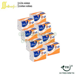 Combo 8 gói Khăn giấy rút lụa Hà Nội Silk ngắn 150 tờ