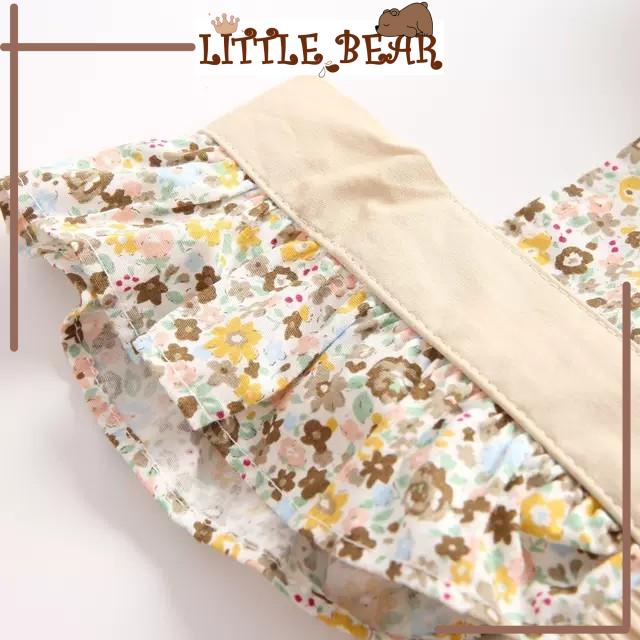 Body Yếm Hoa Dễ Thương Hàng Quảng Châu Loại 1 Chất Đẹp Cho Bé Gái (Size 7-15 kg) - Little Bear