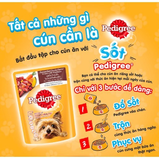Sốt pate cho chó pedigreen gói 80gr
