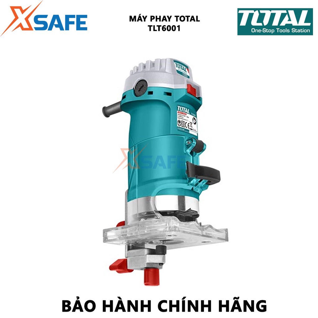 Máy phay cắt mép TOTAL TLT6001 | máy phay gỗ công suất 600W tốc độ không tải 34500 rpm đường kính mũi  6.0 mm và 1/4''