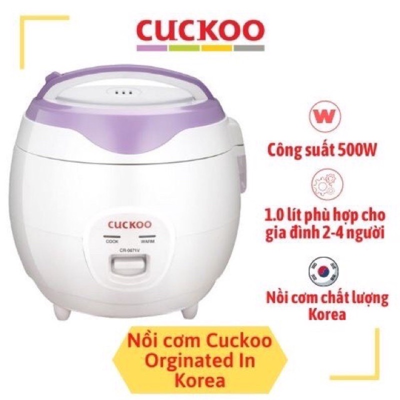 Nồi Cơm Điện Cuckoo CR-0671 (1L) - Hàng Chính Hãng