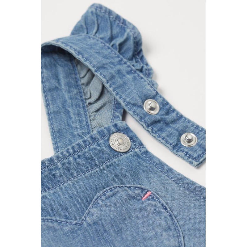 Yếm denim H&M US size 6-9m