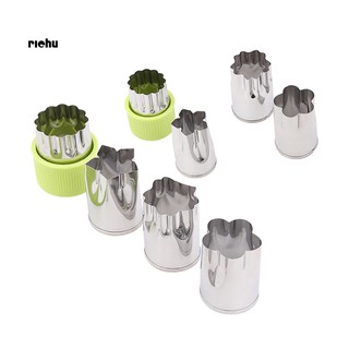 Ri_8Pcs Flower Shape Vegetable Fruit Cake Biscuit Cookie Cutter Mold Kitchen Tool
