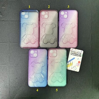 Ốp lưng iphone 13 dẻo trong suốt hình gấu