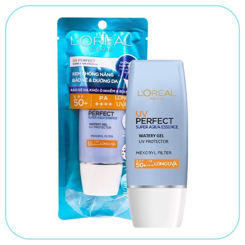 Kem Chống Nắng Loreal Paris UV Perfect Aqua Essence SPF50+ PA++++ 30ml (xám xanh)