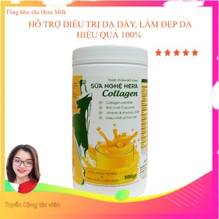 SỮA NGHỆ HERA COLLAGEN 500gr♥️ [CHÍNH HÃNG] ♥️TỐT CHO DẠ DÀY CĂNG MỊN DA -KÉO DÀI TUỔI THANH XUÂN