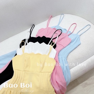 Váy 2 dây xếp ly eo Bảo Bối