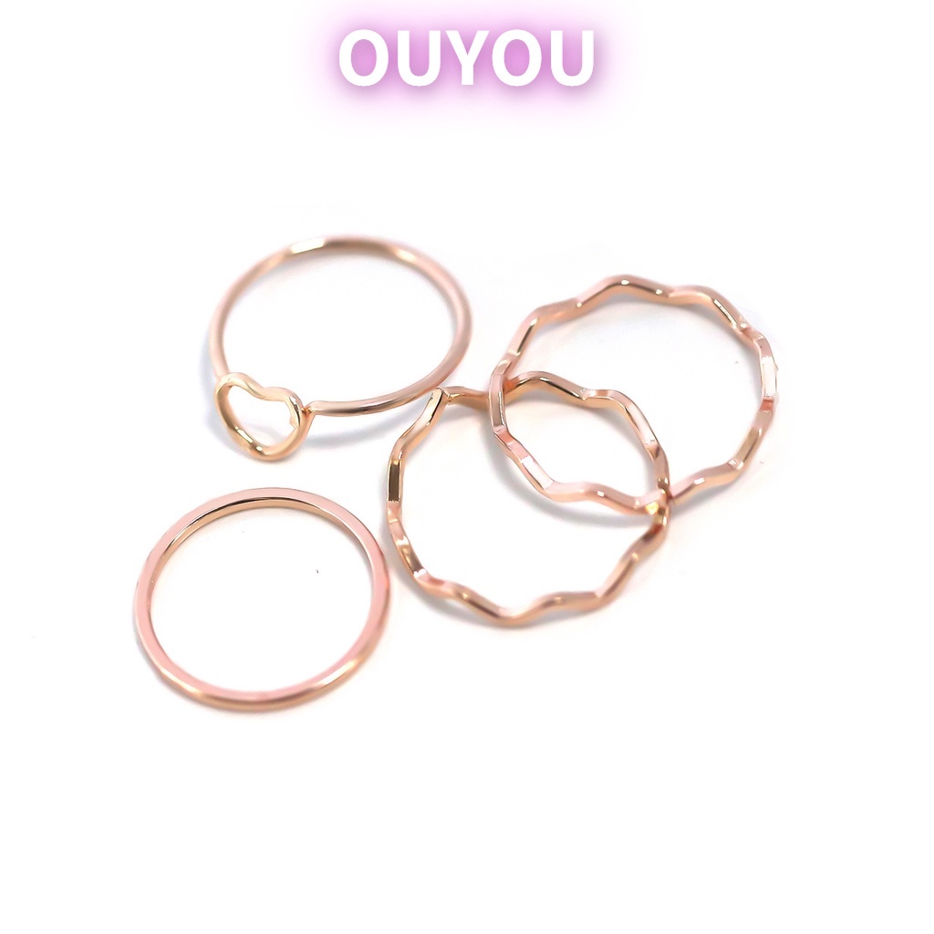 Bộ Nhẫn Thời Trang Đơn Giản Cho Nữ YR
